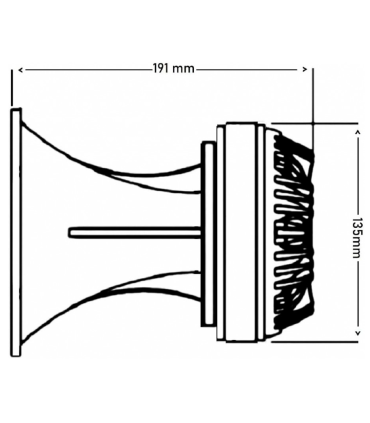 SVHT200 MOTOR DE COMPRESIÓN CON DIFUSOR CÓNICO 2" 8 Ohm 200W