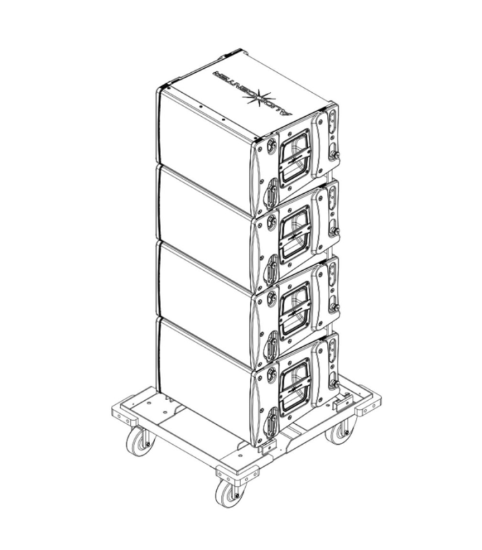 DOLLY + FUNDA PARA 4xT-45DSP AUDIOCENTER