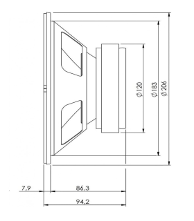 SVG-8RS/8 WOOFER 8" ALTAVOZ HIFI DE GRAVE MEDIO-GRAVE 8 Ohm 150W AES 300W PROGRAMA
