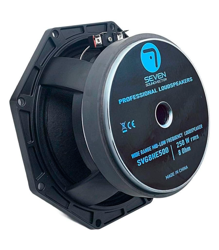 SVG-8HE500/8 WOOFER 8" MEDIO-GRAVE 8 Ohm 250W AES 500W