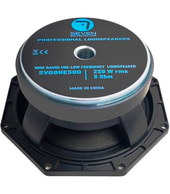 SVG-8HE500/8 WOOFER 8" MEDIO-GRAVE 8 Ohm 250W AES 500W