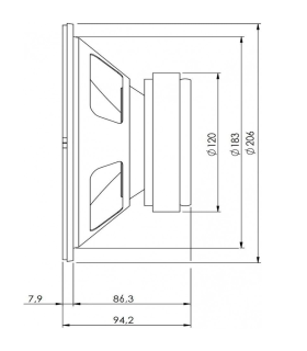 SVG-8/4 WOOFER 8" 4 Ohm