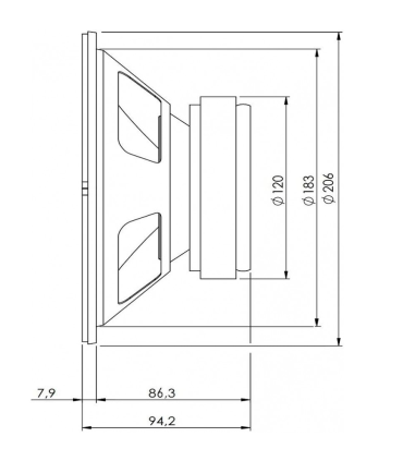 SVG-8/4 WOOFER 8" 4 Ohm