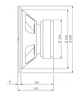 SVG-10/4 WOOFER 10" 4 Ohm ALTAVOZ PROFESIONAL MEDIO-GRAVE 200W AES