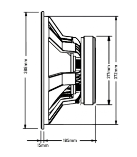 SVG15-SUB1000/8 SUBWOOFER 15" 8 Ohm.