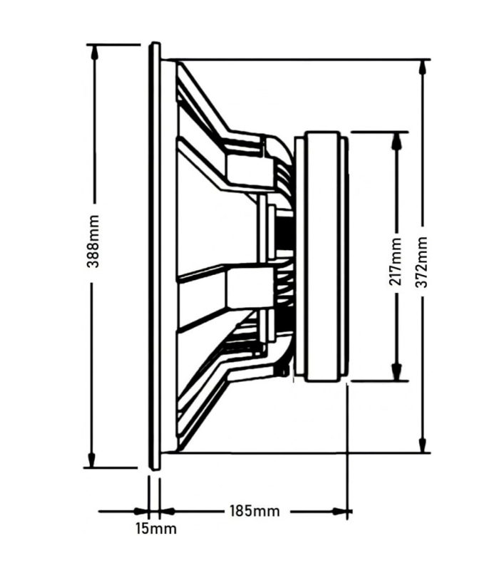 SVG15-SUB1000/8 SUBWOOFER 15" 8 Ohm.