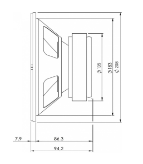 SVG-8SUB/4 SUBWOOFER 8"