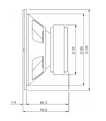 SVG-8SUB/4 SUBWOOFER 8"