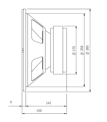 SVG-15SUB1000/4 SUBWOOFER 15" ALTAVOZ PROFESIONAL 4 Ohm 1000W AES 2000W