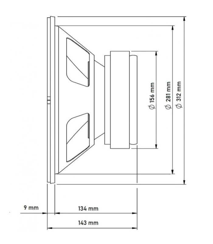 SVG12SUB/8 SUBWOOFER 12" 8 Ohm 400W AES