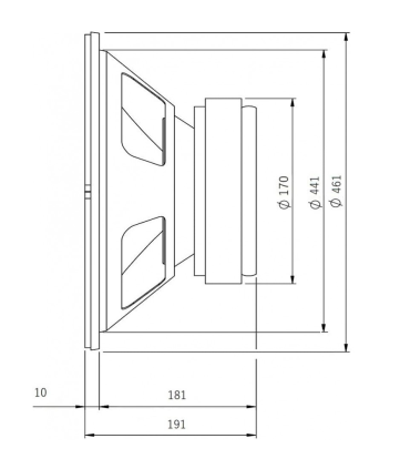 SVG-18SUB/8 SUBWOOFER 18" 8 Ohm 600W AES