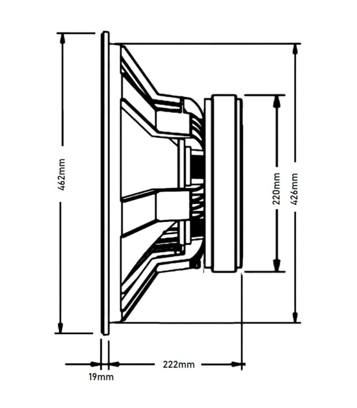 SVG18SUB1500/4 SUBWOOFER 18" ALTAVOZ PROFESIONAL 4 Ohm 600W AES