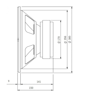 SVG-15SUB/8 SUBWOOFER 15" 8 Ohm