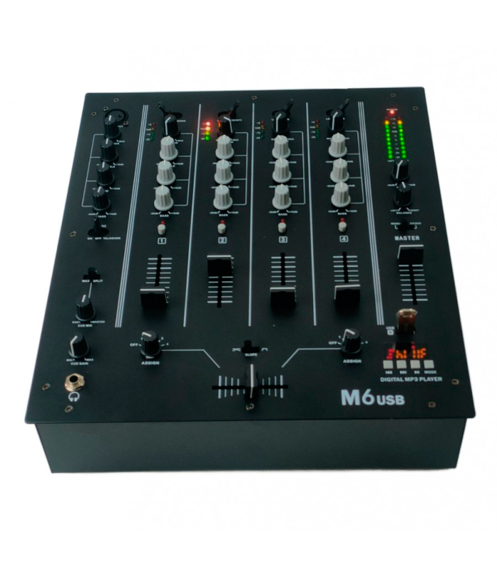 SV6DMIX MESA DE MEZCLAS DJ SEVEN 4 CANALES CON USB Y BLUETOOTH