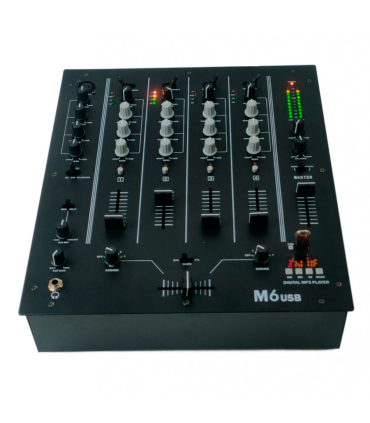 SV6DMIX MESA DE MEZCLAS DJ SEVEN 4 CANALES CON USB Y BLUETOOTH