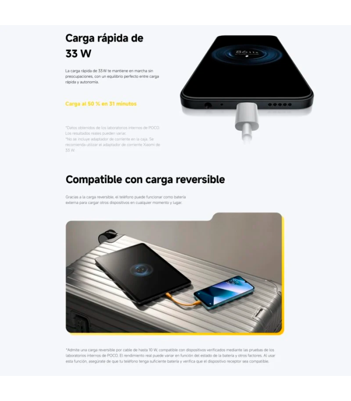 POCO C85 8GB 256GB 6.9" 120Hz Dual SIM 4G 6000mAh 33W 50MP IP64 Android 15 (Negro)