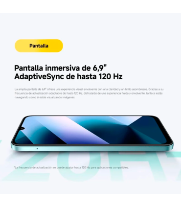 POCO C85 8GB 256GB 6.9" 120Hz Dual SIM 4G 6000mAh 33W 50MP IP64 Android 15 (Negro)