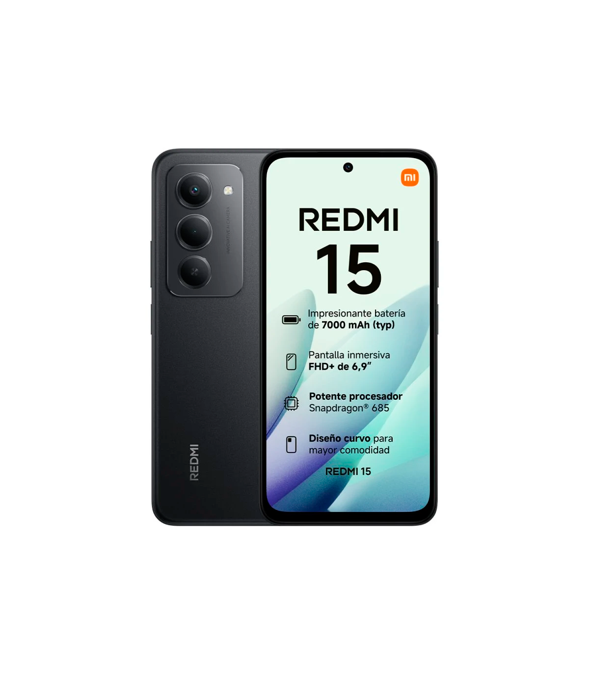 Xiaomi Redmi 15 8GB/256GB – Schermo 6.9” FHD+ 144Hz, Batteria 7000 MAh, Ricarica 33W, Doppia Camera AI 50MP, NFC, Senza Caricabatterie