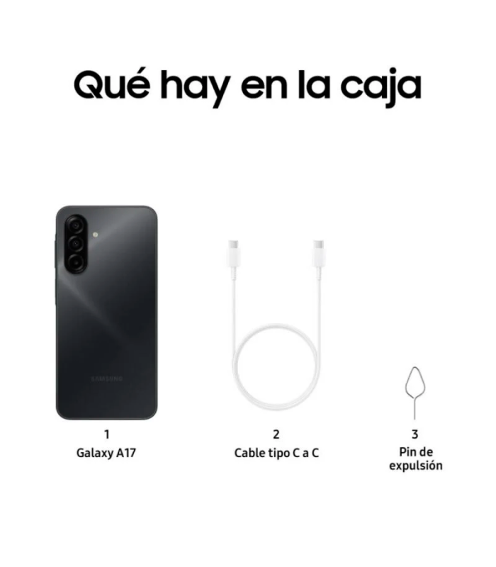 Samsung Galaxy A17 LTE 8GB RAM 256GB Super AMOLED 6.7" NFC IP54 5000mAh (Negro)
