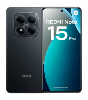 Xiaomi REDMI Note 15 Pro 8GB 256GB 6.77" AMOLED 4G Dual SIM Batería 6500mAh HyperOS 2 (Negro)