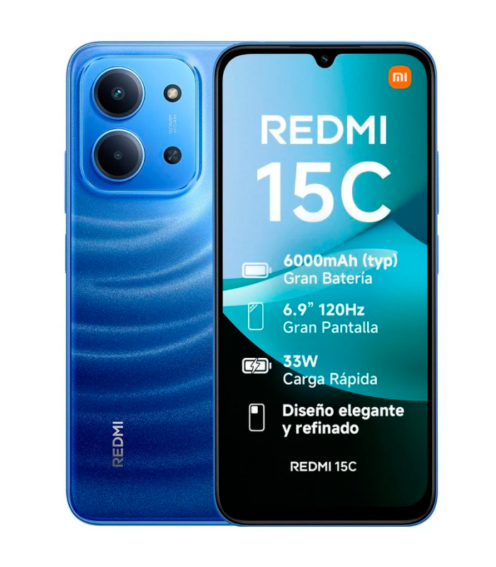 Xiaomi Redmi 15C 8GB 256GB 6.9" 120Hz Batería 6000mAh Carga Rápida 33W (Azul Moonlight)