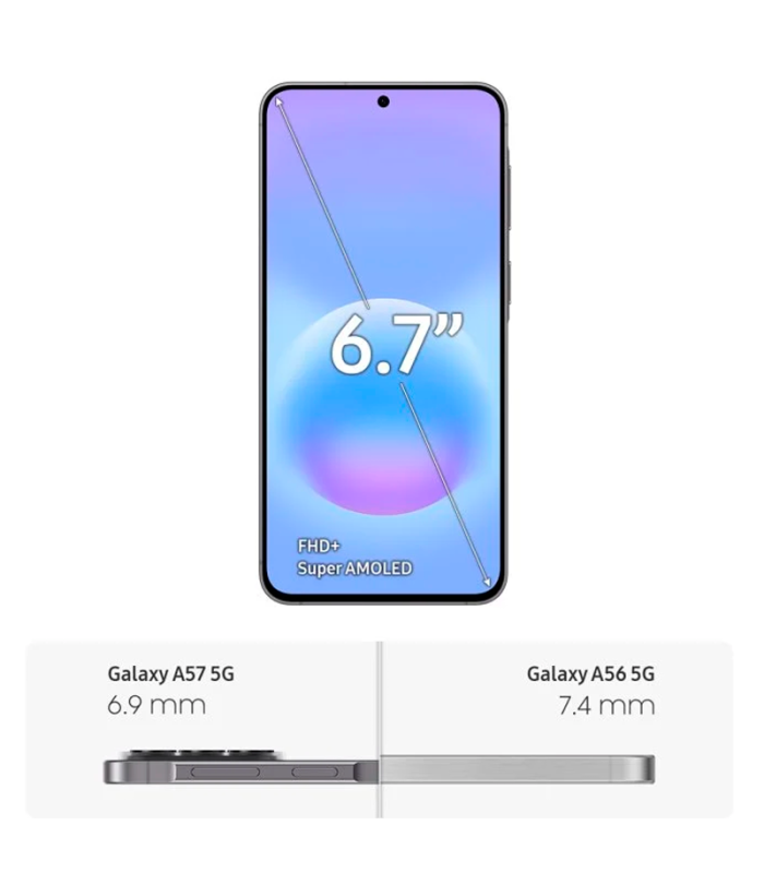 Samsung Galaxy A57 5G 8GB/256GB Smartphone 6.7" Super AMOLED 50MP 5000mAh 45W (Gris)