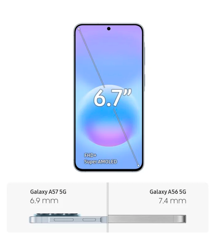 Samsung Galaxy A57 5G 8GB/256GB Smartphone 6.7" Super AMOLED 50MP 5000mAh 45W (Azul Claro)