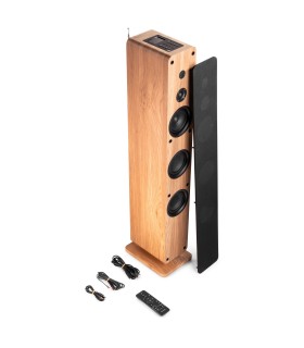 AUDIZIO ARCO ALTAVOZ ACTIVO DE TORRE CON DAB 3x4" 80W Rms (Madera Clara)