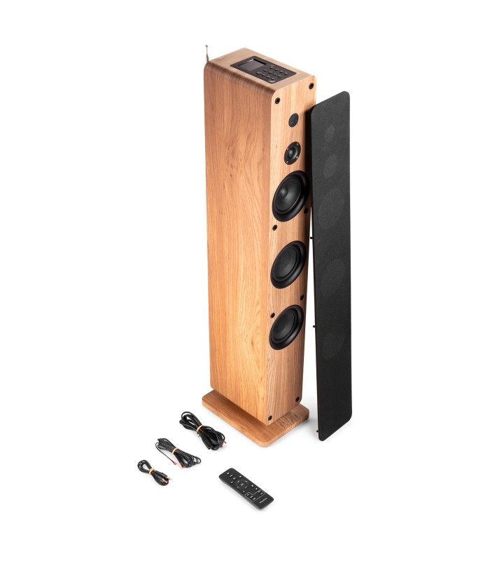 AUDIZIO ARCO ALTAVOZ ACTIVO DE TORRE CON DAB 3x4" 80W Rms (Madera Clara)