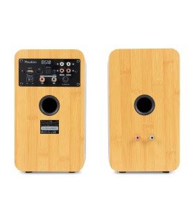 AUDIZIO BS10 ALTAVOCES ACTIVO + PASIVO DE ESTANTERÍA 40W Rms BT 4" (Bamboo)