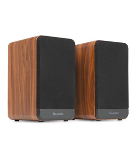 AUDIZIO BS10 ALTAVOCES ACTIVO + PASIVO DE ESTANTERÍA 40W Rms BT 4" (Madera)