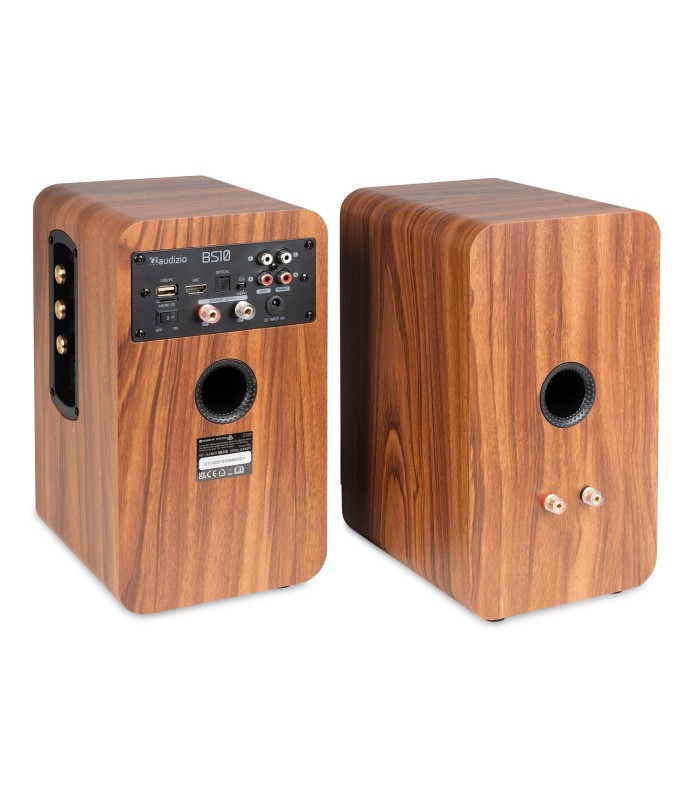 AUDIZIO BS10 ALTAVOCES ACTIVO + PASIVO DE ESTANTERÍA 40W Rms BT 4" (Madera)