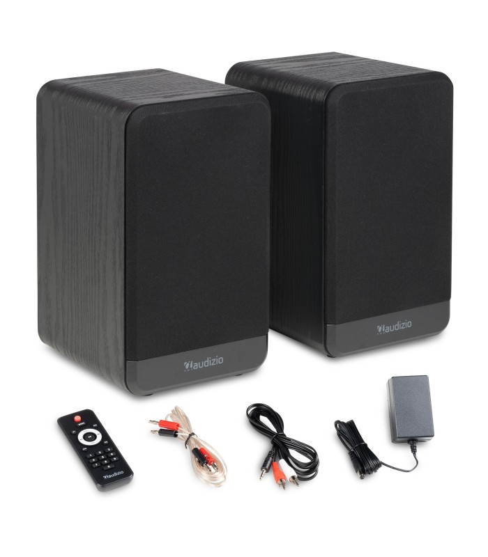 AUDIZIO BS10 ALTAVOCES ACTIVO + PASIVO DE ESTANTERÍA 40W Rms BT 4" (Negro)