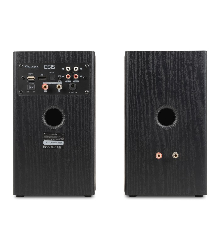AUDIZIO BS15 ALTAVOCES ACTIVO + PASIVO DE ESTANTERÍA 30W Rms BT 4" (Negro)