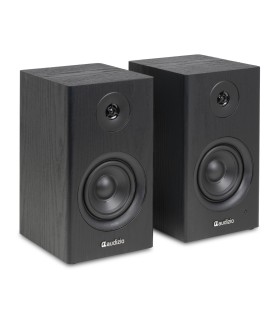 AUDIZIO BS15 ALTAVOCES ACTIVO + PASIVO DE ESTANTERÍA 30W Rms BT 4" (Negro)