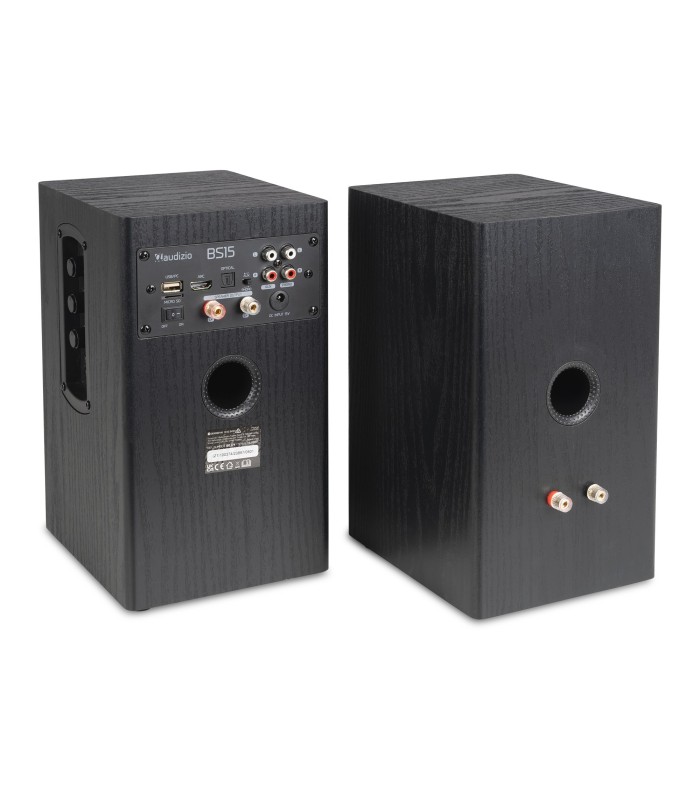 AUDIZIO BS15 ALTAVOCES ACTIVO + PASIVO DE ESTANTERÍA 30W Rms BT 4" (Negro)
