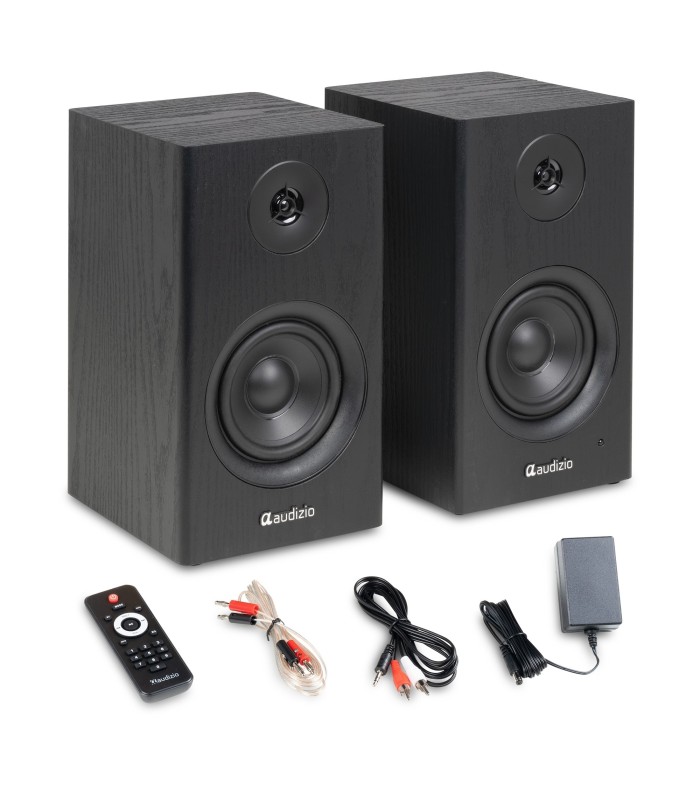 AUDIZIO BS15 ALTAVOCES ACTIVO + PASIVO DE ESTANTERÍA 30W Rms BT 4" (Negro)