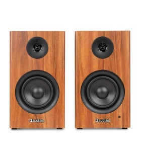 AUDIZIO BS15 ALTAVOCES ACTIVO + PASIVO DE ESTANTERÍA 30W Rms BT 4" (Madera)