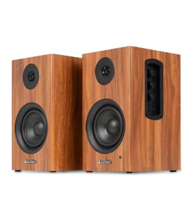 AUDIZIO BS15 ALTAVOCES ACTIVO + PASIVO DE ESTANTERÍA 30W Rms BT 4" (Madera)