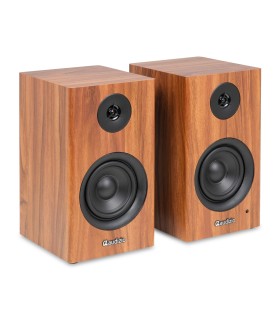 AUDIZIO BS15 ALTAVOCES ACTIVO + PASIVO DE ESTANTERÍA 30W Rms BT 4" (Madera)