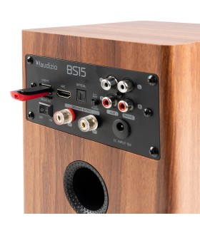 AUDIZIO BS15 ALTAVOCES ACTIVO + PASIVO DE ESTANTERÍA 30W Rms BT 4" (Madera)