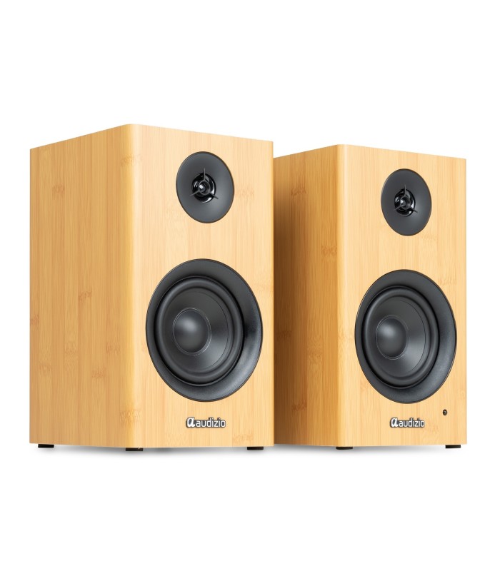 AUDIZIO BS15 ALTAVOCES ACTIVO + PASIVO DE ESTANTERÍA 30W Rms BT 4" (Bamboo)