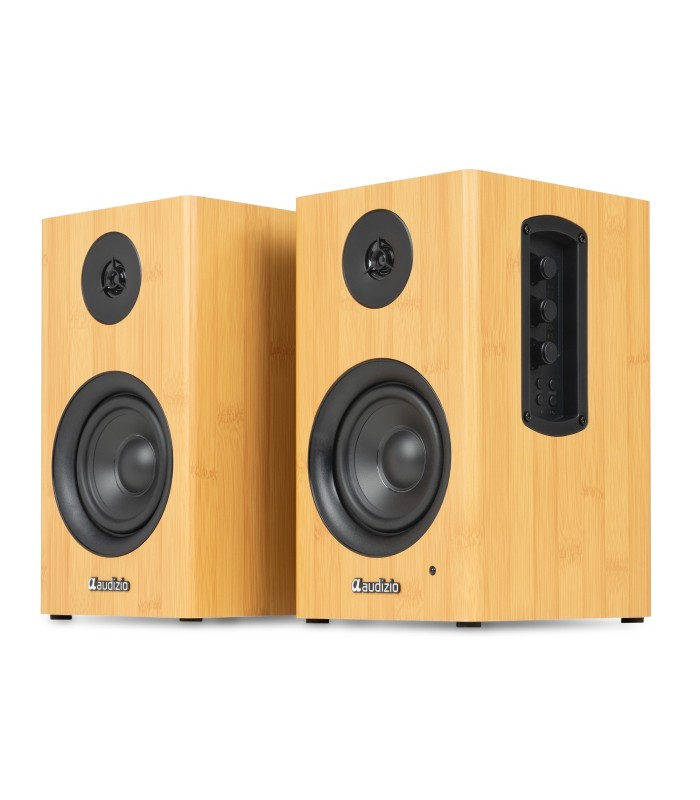 AUDIZIO BS15 ALTAVOCES ACTIVO + PASIVO DE ESTANTERÍA 30W Rms BT 4" (Bamboo)