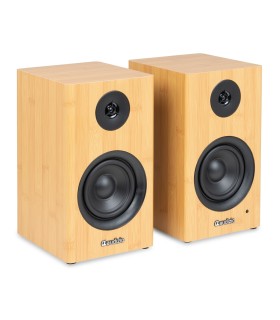 AUDIZIO BS15 ALTAVOCES ACTIVO + PASIVO DE ESTANTERÍA 30W Rms BT 4" (Bamboo)