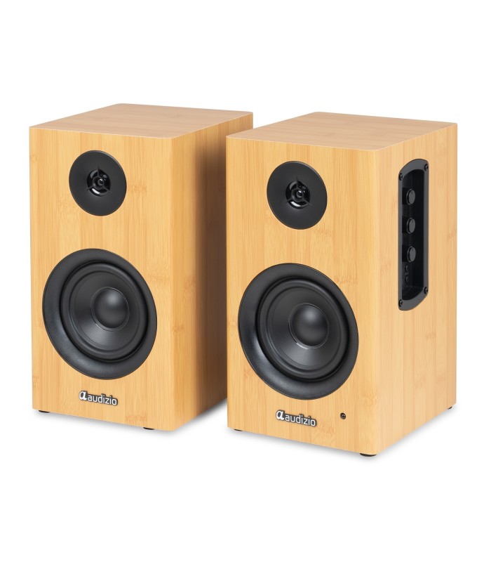 AUDIZIO BS15 ALTAVOCES ACTIVO + PASIVO DE ESTANTERÍA 30W Rms BT 4" (Bamboo)
