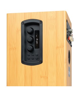 AUDIZIO BS15 ALTAVOCES ACTIVO + PASIVO DE ESTANTERÍA 30W Rms BT 4" (Bamboo)
