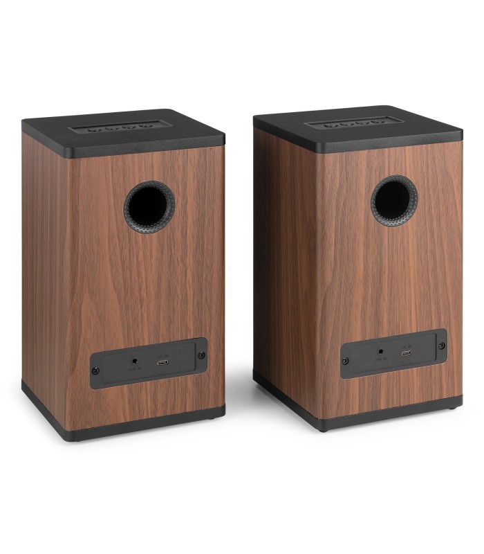 AUDIZIO BS20 ALTAVOCES ACTIVOS DE ESTANTERÍA CON BATERÍA 50W Rms BT 4" (Madera)