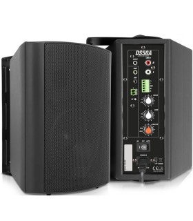 POWER DYNAMICS DS50AB ALTAVOCES ACTIVO + PASIVO SATÉLITES 50W Rms BT 5.25" (Negro)