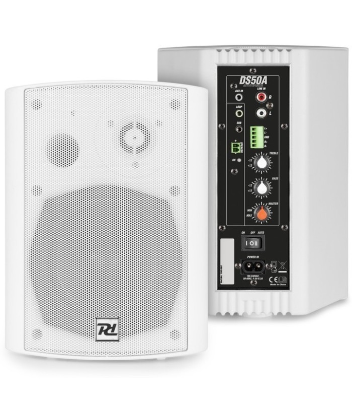POWER DYNAMICS DS50AW ALTAVOCES ACTIVO + PASIVO SATÉLITES 50W Rms BT 5.25" (Blanco)