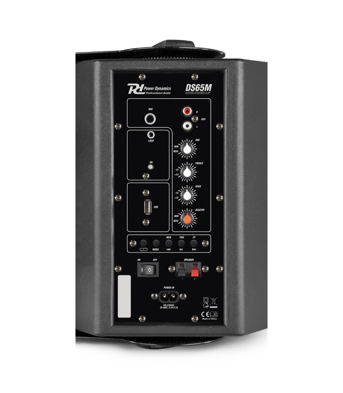 POWER DYNAMICS DS65MB ALTAVOCES ACTIVO + PASIVO SATÉLITES 60W Rms BT 6.5" (Negro)